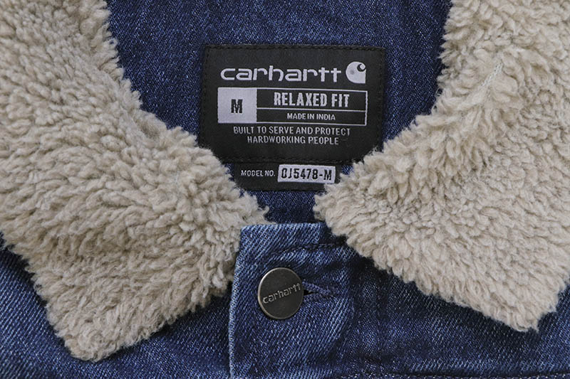 Carhartt RELAXED FIT DENIM SHERPA-LINED JACKET (105478-H87:BEECH)