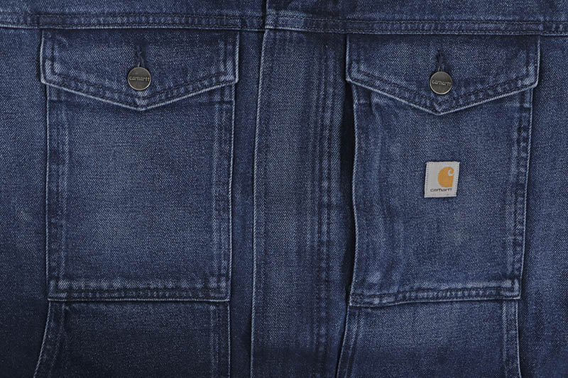 カプレヘンション 黒 Carhartt RELAXED FIT DENIM SHERPA-LINED JACKET (105478-H87