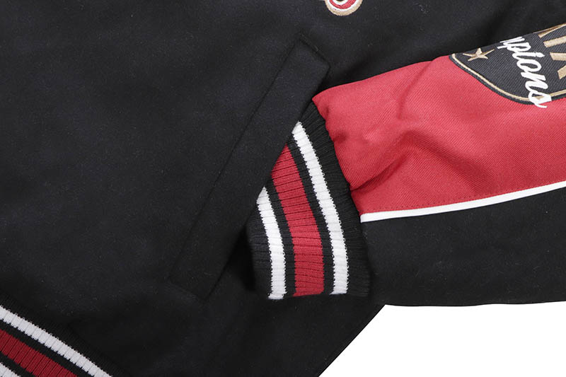 JH Design SAN FRANCISCO 49ERS FIVE-TIME SUPER BOWL CHAMPIONS REVERSIBLE JACKET (49R103COM3:BLACK)
