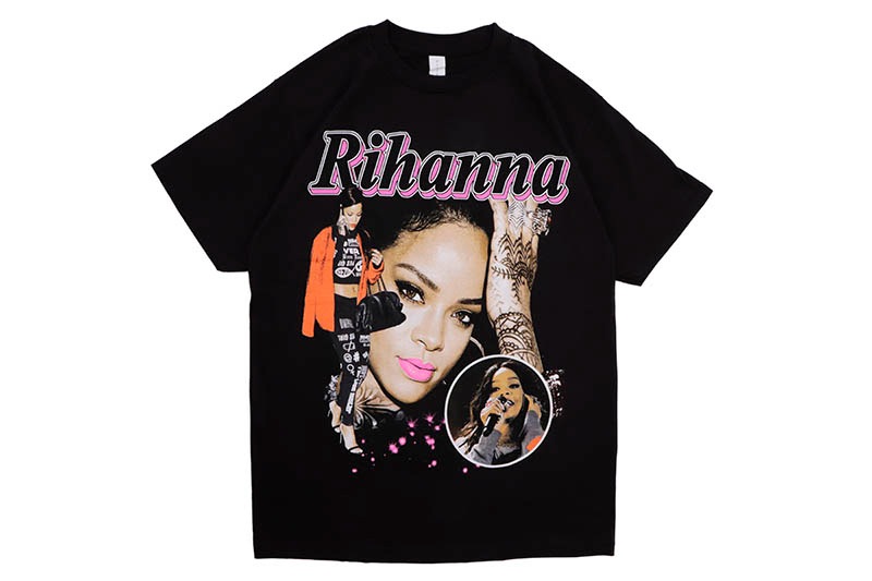 RIHANNA PINK LIP T-SHIRT (BLACK/PINK) | すべての商品 | GROWAROUND
