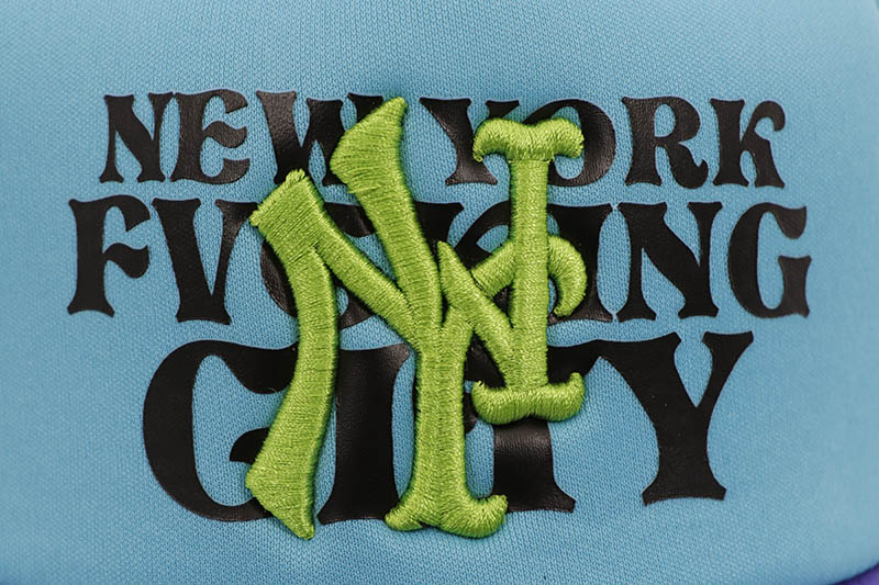 TWNTY TWO NY FVCKING CITY TRUCKER HAT (LT. BLUE/PURPLE)