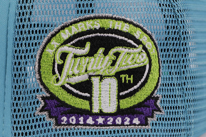 TWNTY TWO NY FVCKING CITY TRUCKER HAT (LT. BLUE/PURPLE)