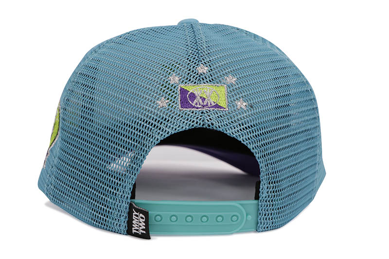 TWNTY TWO NY FVCKING CITY TRUCKER HAT (LT. BLUE/PURPLE)