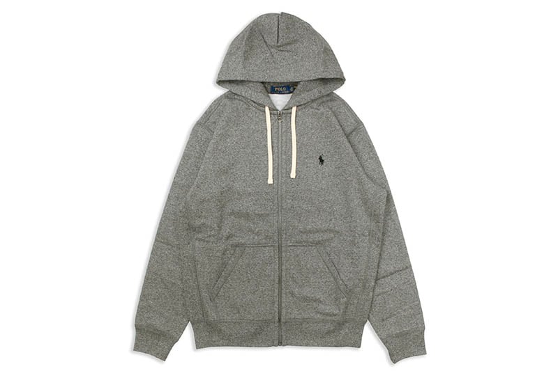 POLO RALPH LAUREN CLASSIC FULL-ZIP FLEECE HOODIE (710548546005:ALASKAN HEATHER)