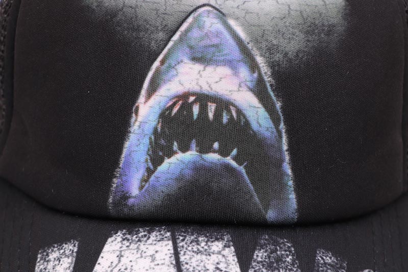 REASON CLOTHING JAWS PRINT TRUCKER HAT (JAW-08:BLACK)