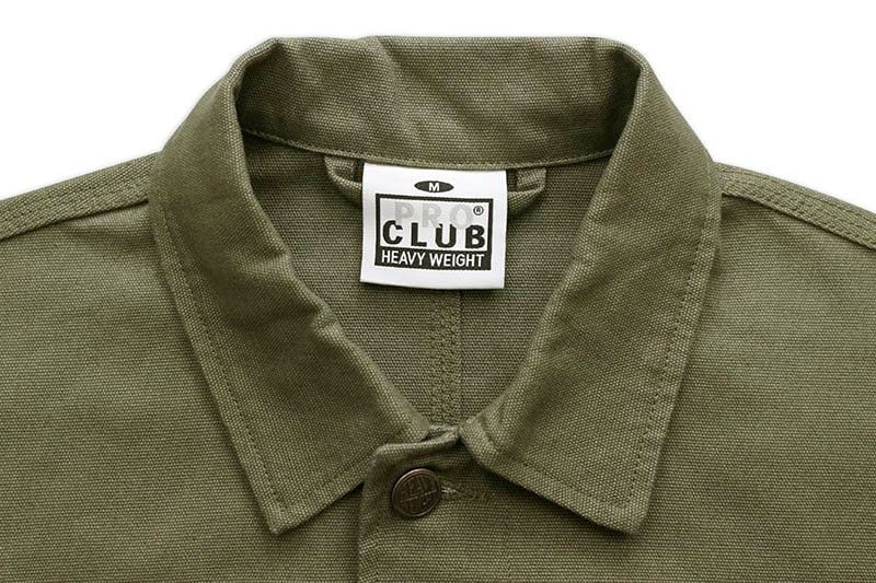 PRO CLUB HEAVYWEIGHT UNLINED CHORE JACKET (OLIVE) 04PC0303