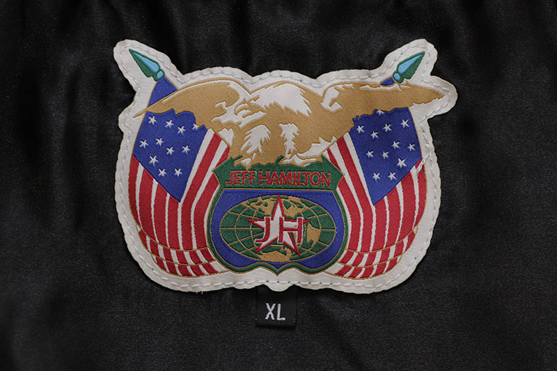 JEFF HAMILTON NBA COLLAGE WOOL & LEATHER JACKET NBA-101 (GREEN