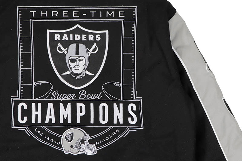 JH Design LAS VEGAS RAIDERS THREE-TIME SUPER BOWL CHAMPIONS