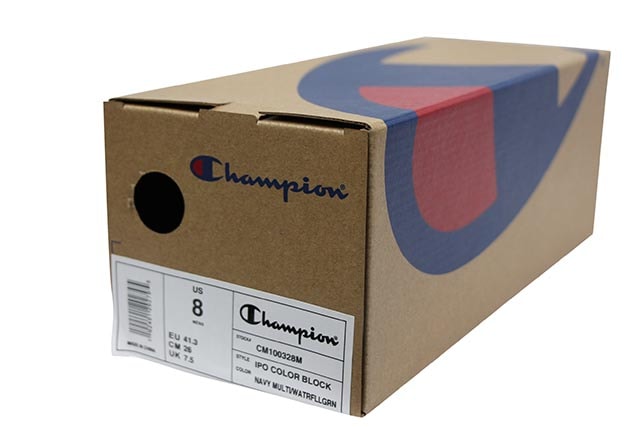 CHAMPION LIFE IPO COLOR BLOCK SLIDE (CM100328M:NAVY MULTI/WATERFALL GREEN)