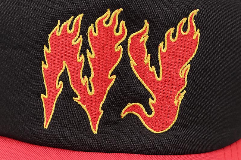 REASON CLOTHING NY EMBROIDERY TRUCKER HAT (F511:RED)