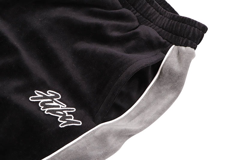 FUBU VELOR TRACK PANTS (FAM-52501:BLACK)