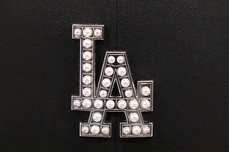 NEW ERA LOS ANGELES DODGERS 59FIFTY FITTED CAP (PEARL BADGE/BLACK) 14745166