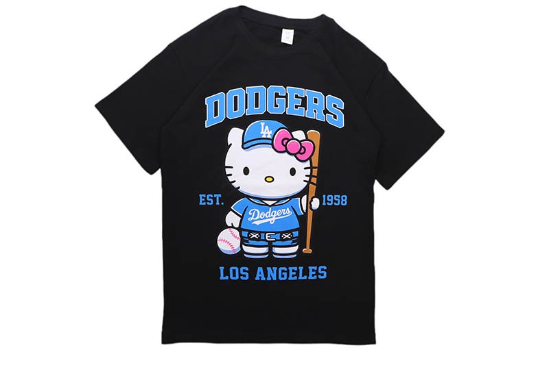 HOUSE OF TEES KITTY DODGERS EST. 1958 T-SHIRT (BLACK)