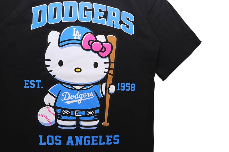HOUSE OF TEES KITTY DODGERS EST. 1958 T-SHIRT (BLACK)