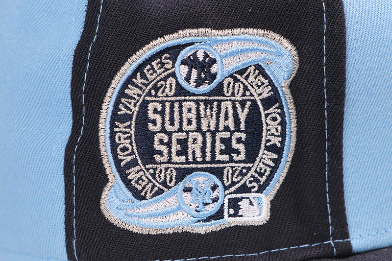 NEW ERA NEW YORK YANKEES 9FIFTY SNAPBACK CAP (2000 SUBWAY SERIES SIDE PATCH/GREY UNDER VISOR/BLUE PINWHEELS)
