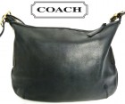 オールドコーチ OLD COACH レザーショルダーバッグ (黒)【中古】  |コーチバッグ