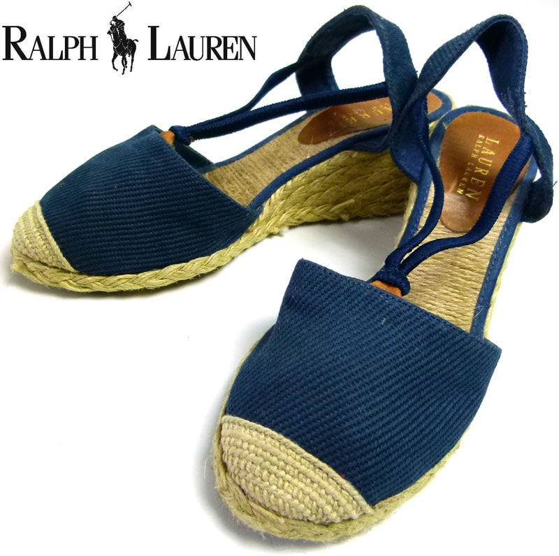ラルフローレン RALPHLAUREN エスパドリーユパンプス ウェッジソール 