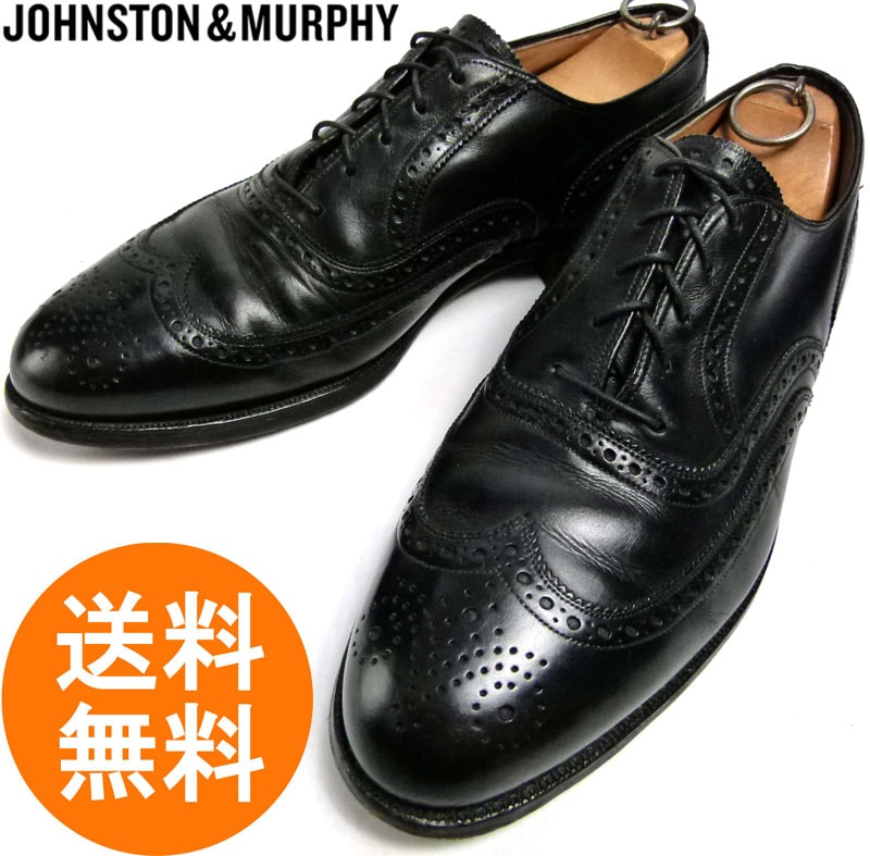 JOHNSTON & MURPHY レザー シューズ 9D/B ブラック 黒 JOHNSTON & MURPHY レザー シューズ 9D/B ブラック Johnston