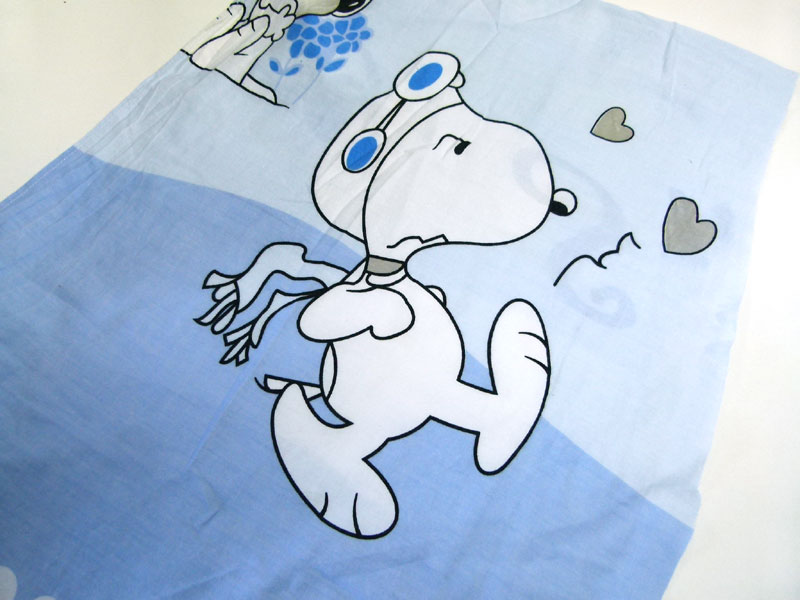 SNOOPY スヌーピー キャラクター シーツ（62×224cm）/はぎれ【中古 