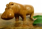 木彫り 木製カバ / かば 木像 動物オブジェ【中古】|置物・トイ|インテリア