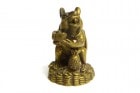 真鍮 ミニ像(ネズミ)【中古】【メール便可】|置物・トイ|インテリア