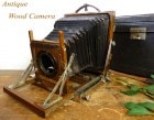 アンティーク 木製写真機  ジャバラカメラ / 蛇腹1眼 / レトロ 【中古】【送料無料】|置物・トイ|インテリア