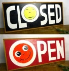 ビンテージ オープン クローズ サインプレート OPEN CLOSED 看板 バナー 【店舗什器】【中古】|置物・トイ|インテリア