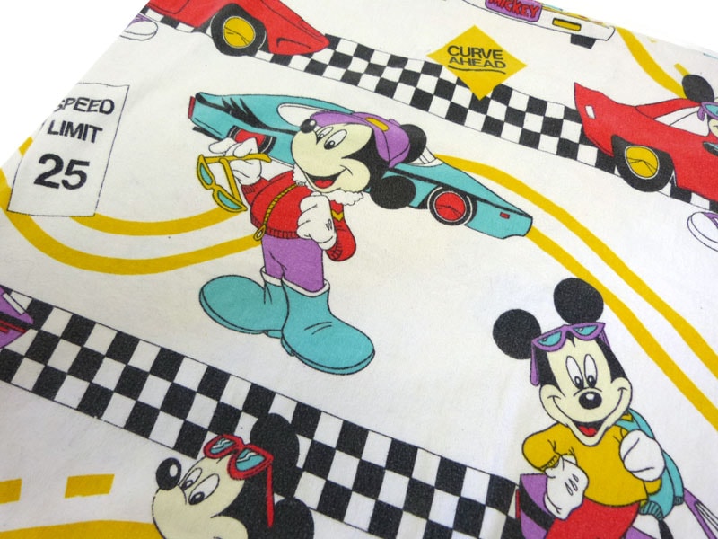 ディズニー ミッキーマウス＆カー ビンテージ キャラクター フラット