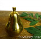 真鍮製 洋梨型小物入れ / アクセサリーケース【中古】|置物・トイ|インテリア