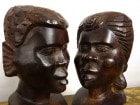 アフリカ雑貨 夫婦 木彫りオブジェ(2体セット)【中古】|置物・トイ|インテリア