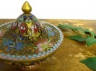 七宝焼き アクセサリーケース / 小物入れ / accesary case of Cloisonne ware【中古】|置物・トイ|インテリア