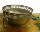 真鍮製 ライオンの取っ手の小物入れ /トレイ【中古】|置物・トイ|インテリア