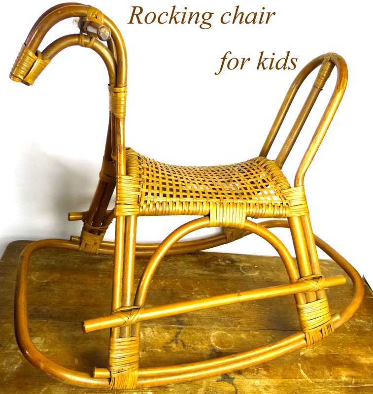vintage kids ロッキングチェア キッズチェア 子供用 グリーン