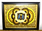 モルフォ蝶 蝶画 蝶額 羽根細工 バタフライ【中古】|置物・トイ|インテリア