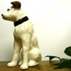 【希少】ビクター Victor ニッパー犬 陶器製置物 貯金箱 インテリア雑貨 オブジェ(高さ18cm)【中古】|置物・トイ|インテリア