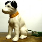 【希少】ビクター Victor ニッパー犬 陶器製置物 インテリア雑貨 オブジェ(高さ12cm)【中古】|置物・トイ|インテリア