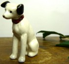 【希少】ビクター Victor ミニ ニッパー犬 陶器製置物 インテリア雑貨 オブジェ(高さ5cm)【中古】|置物・トイ|インテリア