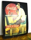 【希少】Coca-Cola コカ・コーラ 看板 販売促進看板 昭和レトロ ブリキ ビンテージ【中古】【送料無料】|置物・トイ|インテリア