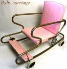 【希少】ビンテージ 乳母車 ミニワゴン ベビーカー オブジェ 昭和レトロ 店舗什器【中古】