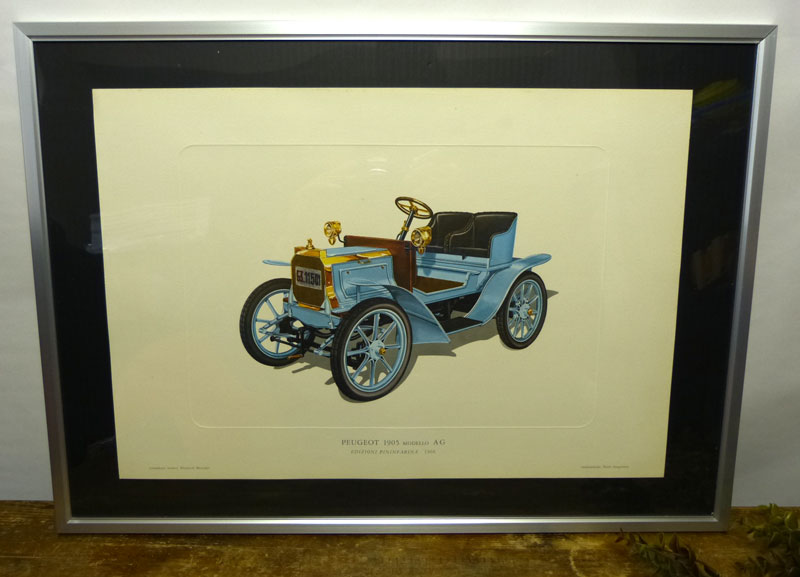 PEUGEOT】プジョー 布 アートポスター 1920年代 ヴィンテージ
