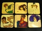 エゴン・シーレ Egon Schiele コースター6点セット 【中古】|置物・トイ|インテリア