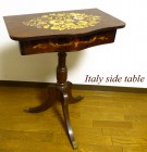 イタリア 象嵌細工 サイドテーブル (引き出し付き) 花台 /飾台 【中古】|置物・トイ|インテリア