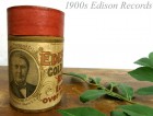 【希少】1900s EDISON RECORDS エジソン円筒形レコードボックス(箱)(レコードあり)【中古】|置物・トイ|インテリア