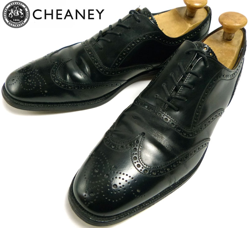 英国製 CHEANEY チーニー ウイングチップ ブーツ UK8 茶☆レザー