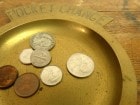 USA ヴィンテージ 真鍮製 POCKET CHANGE ポケットチェンジ / 小物入れ /マネートレイ 【小銭入れ】【中古】【メール便対応可】|置物・トイ|インテリア