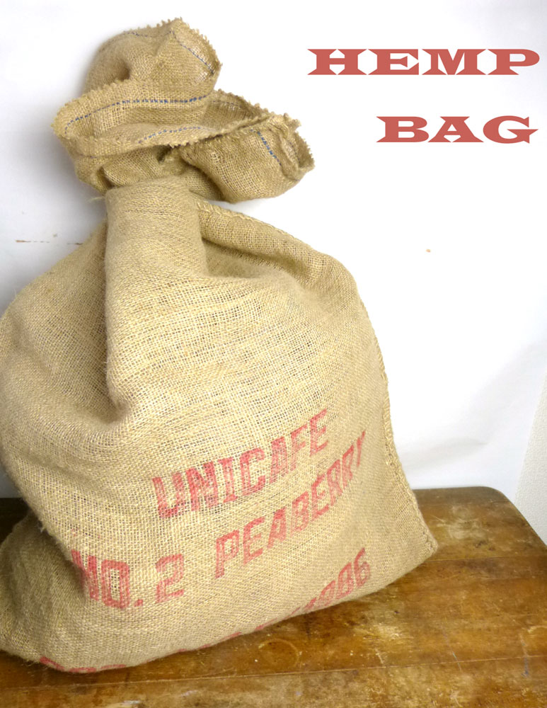 ブラジル産コーヒー豆 麻袋 ヘンプバッグ / 収納袋 / インテリア