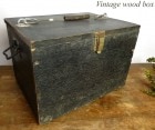 ビンテージ 黒の木箱 / 宝箱 /ウッドボックス/woodbox/トランク/収納用具【中古】|置物・トイ|インテリア