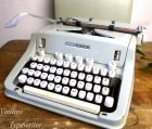 【希少】スイス製 ヴィンテージ HERMES 3000 エルメス タイプライター レトロ(グリーン) (カバーケース付き)【中古】|置物・トイ|インテリア