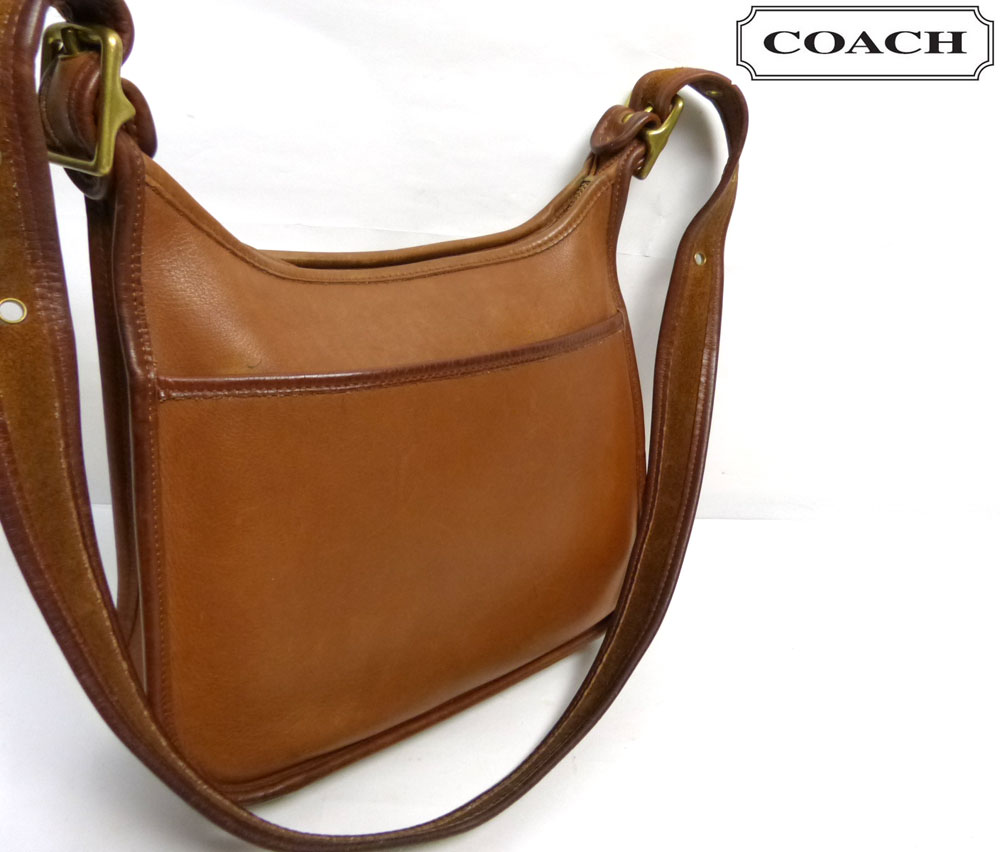 USA製 OLD COACH オールドコーチ本革レザー ショルダーバッグ (茶) OLD COACH オールドコーチ 本革レザー ショルダーバッグ USA製 (茶