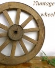 ビンテージ雑貨 木製 馬車 / 車輪 / 大八車ガーデング/インテリア雑貨/オブジェ/直径46cm【中古】|置物・トイ|インテリア